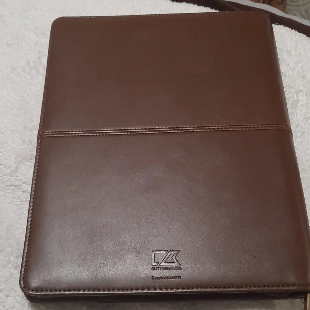 Corteva Brown Leather Portfolio